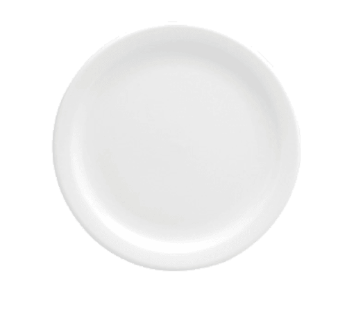 Oneida F8000000125 Buffalo Bright White 7-1/4" Narrow Rim Plate (Case of 36)