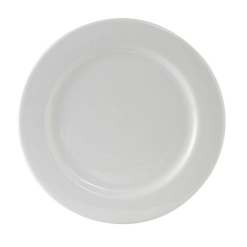 Tuxton ALA-054 Alaska Wide Rim Plate, 5-1/2", Porcelain White (Case of 36)