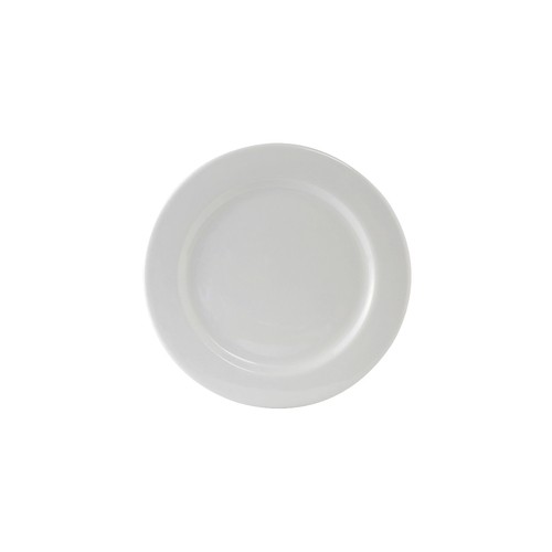 Tuxton ALA-062 Alaska Wide Rim Plate, 6-1/4", Porcelain White (Case of 36)