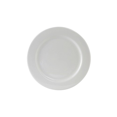 Tuxton ALA-074 Alaska Wide Rim Plate, 7-1/2", Porcelain White (Case of 36)