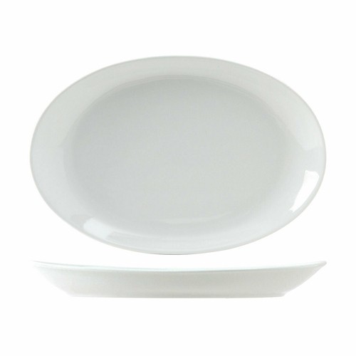 Tuxton ALH-136W Alaska Wing Platter, 13-3/4"X9-1/4", Porcelain White (Case of 12)