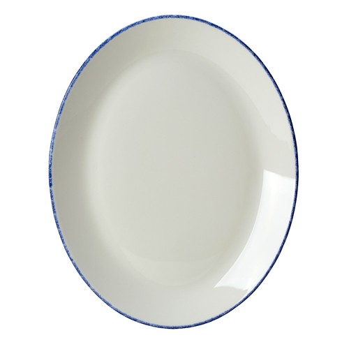 Steelite 17100145 Dapple Oval Dish, 13-1/2", Blue