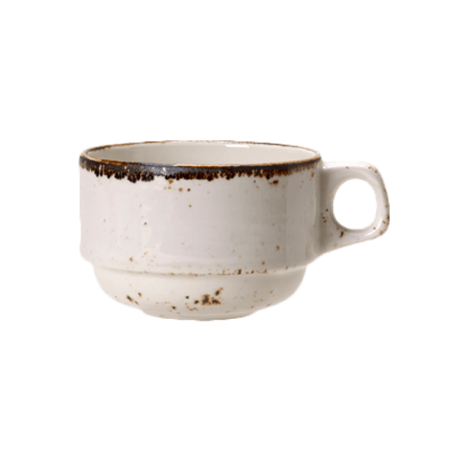 Steelite 11550217 Craft Stackable Slimline Cup, 7oz, White (Case of 36)