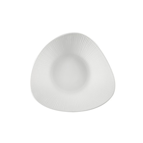 Churchill WHBALB271 Bamboo Triangular Plate, 10-3/4"X10-1/2", White (Case of 12)