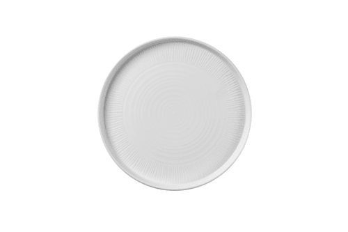 Churchill WHBALW261 Bamboo Walled Rim Plate, 10-1/4", White (Case of 6)