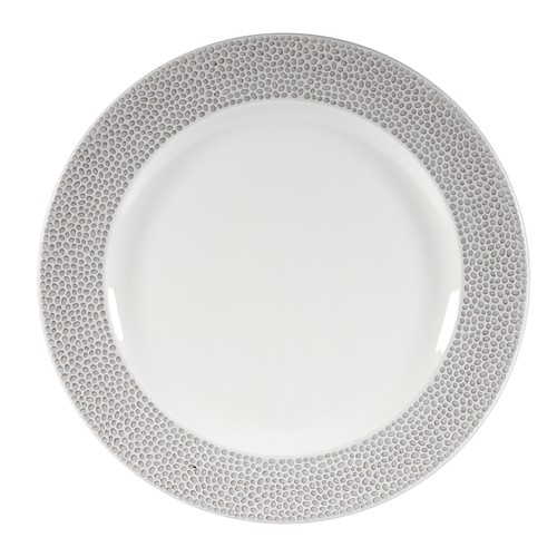 Churchill SHISIF581 Isla Spinwash 10-7/8" Footed Plate, Shale Grey (Case of 12)