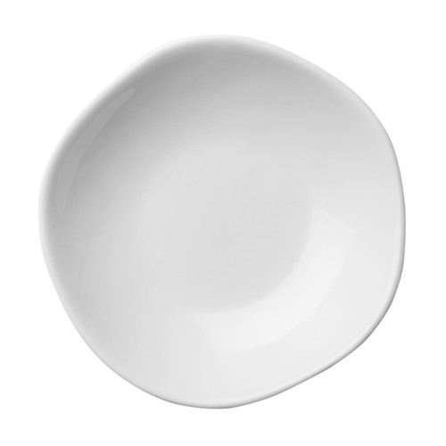 Oneida L6700000942 Lancaster Garden 1oz Irregular Round Sauce Dish, Warm White