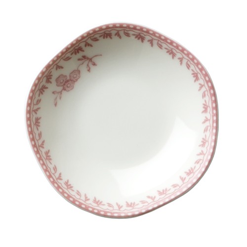 Oneida L6703052942 Lancaster Garden 1oz Sauce Dish, Pink Floral