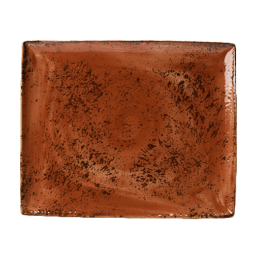 Steelite 11330551 Craft Rectangular Platter, 13-1/2"X10-5/8", Terracotta (Case of 6)