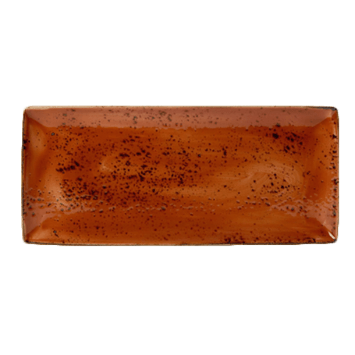 Steelite 11330552 Craft Rectangular Platter, 14-1/2"X6-1/2", Terracotta (Case of 6)