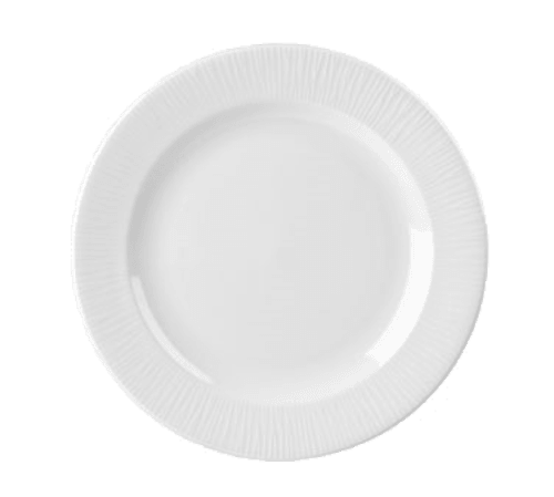 Churchill WHBALF9 1, Bamboo Rolled Edge Round Plate, 9-1/8", White