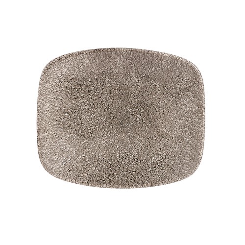 Churchill RKBQOBL11, Raku Oblong Chefs Plate, 6"X5", Quartz Black (Case of 12)