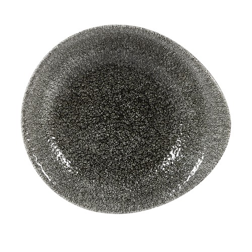 Churchill RKBQID7 1 Raku Round Dish, 7-1/4"X6.5", Quartz Black (Case of 12)
