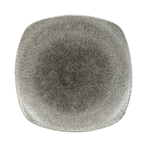 Churchill RKBQSP111, Raku Square Plate, 10", Quartz Black (Case of 12)