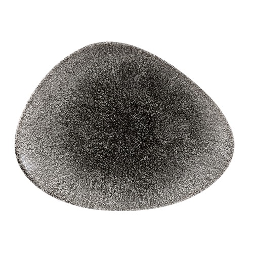 Churchill RKBQTC261 Raku Chefs Plate, 10-3/8X8", Quartz Black (Case of 12)