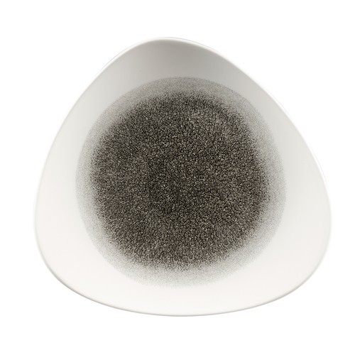 Churchill RKBQTR101 Raku Lotus Plate, 10-1/2", Quartz Black (Case of 12)