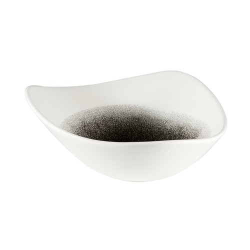 Churchill RKBQTRB71 Raku Lotus Bowl, 13oz, Quartz Black (Case of 12)