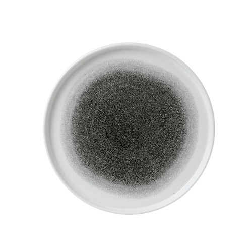 Churchill RKBQWP261 Raku Walled Plate, 10-1/4", Quartz Black (Case of 6)