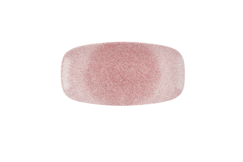 Churchill RKQPXO141 Raku Chefs Oblong Plate, 13-7/8"X7-3/8", Pink Quartz (Case of 12)