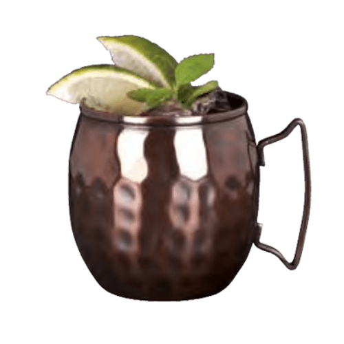 World Tableware MM-100 14 oz Hammered Copper Plate Moscow Mule Mug (Case of 12)