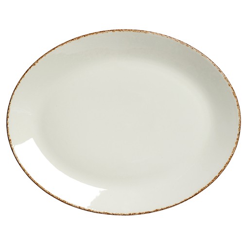Steelite 17140145 Dapple Oval Coupe Platter, 13-1/2"X10-5/8", Brown
