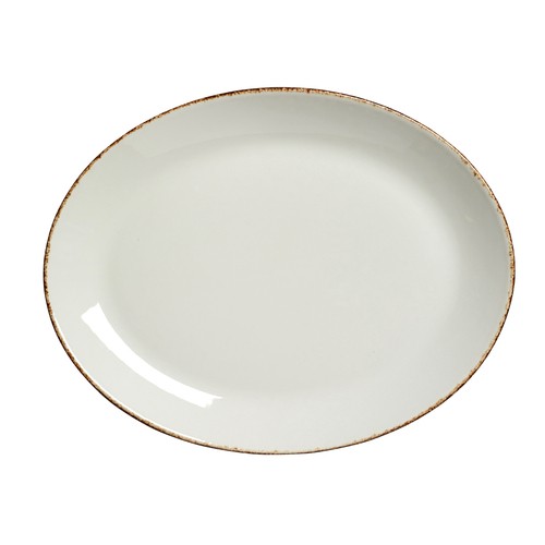 Steelite 17140142 Dapple Oval Coupe Platter, 12"X9-3/8", Brown