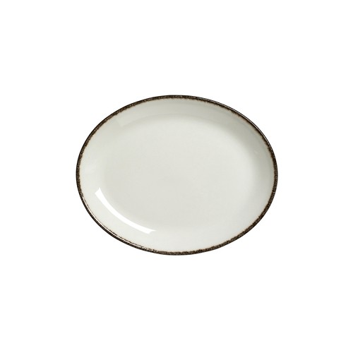 Steelite 17560139 Dapple Oval Coupe Platter, 8"X6-3/8", Charcoal