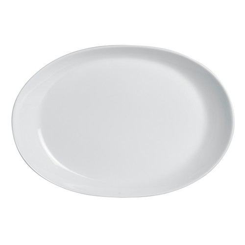 Steelite 6940E6095 Parliament Oval Platter, 11"X8-1/4", White