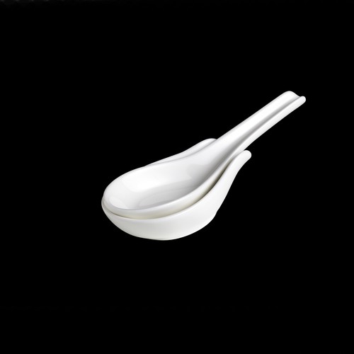 Steelite 6940E621 Parliament Chinese Spoon, 5"X1-3/4", White