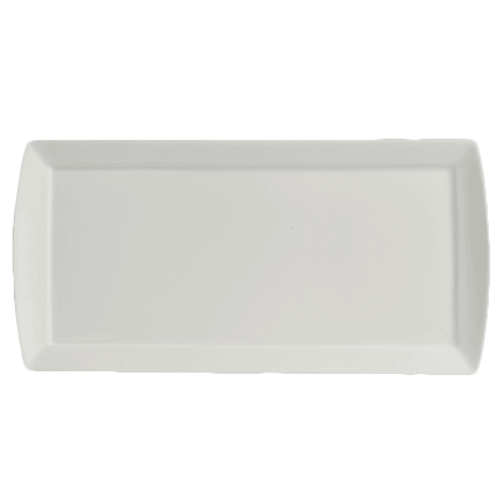 Steelite 6940E666 Parliament Rectangular Tray, 10"X4-3/4", White