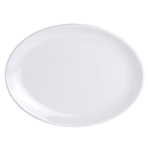 Steelite 6900E409 Bistro Oval Coupe Plate, 8"X6", White