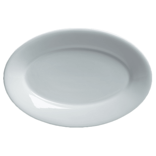 Steelite 6900E430 Classic Cafe Oval Platter, 7"X4-1/2", White