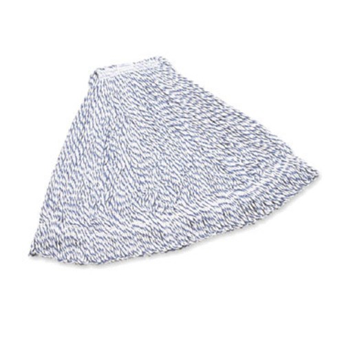 Rubbermaid FGA41206WH00 Large Web Foot Finish Mop w/ 1" Headband, White/Blue