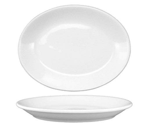 ITI TN-34/DO-34 Dover™ Oval Coupe Platter, 9-5/8"X7-1/2", European White