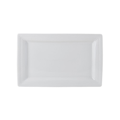 Tuxton FPH-110B Pacifica Rectangular Plate, 11"X6-7/8", Porcelain White