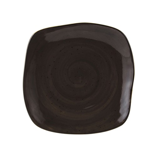 Tuxton GGM-502 Artisan Geode Square Plate, 11", Geode Mushroom