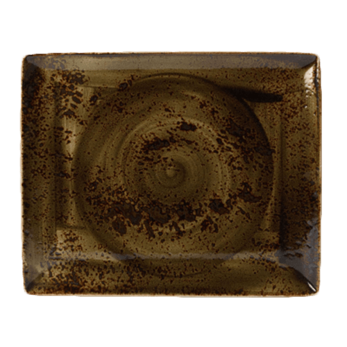 Steelite 11320551 Craft Rectangular Platter, 13-1/2"X10-5/8", Brown (Case of 6)