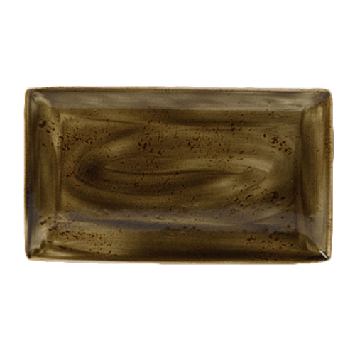 Steelite 11320556 Craft Rectangular Tray, 13"X7-1/2", Brown (Case of 6)