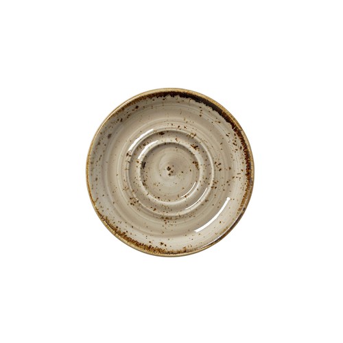 Steelite 11290165 Craft Double Well Saucer, 4-5/8", Porcini
