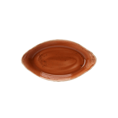 Steelite 11330318 Craft Oval Eared Dish, 6-1/2oz, Terracotta