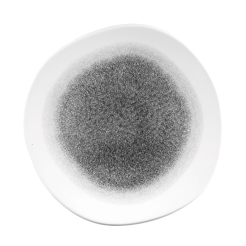 Churchill RKBQOG101, Raku Round Trace Plate, 10-3/8", Quartz Black (Case of 12)