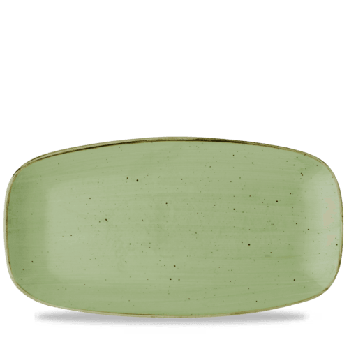Churchill SSASXO111 Stonecast Chefs Oblong Plate, 11-3/4"X6", Sage Green (Case of 12)