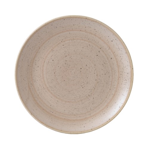 Churchill SNMSEV101 Stonecast Coupe Plate, 10-1/4", Nutmeg Cream