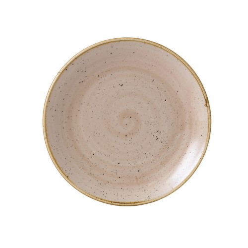 Churchill SNMSEVP61 Stonecast Coupe Plate, 6-1/2", Nutmeg Cream (Case of 12)