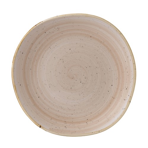 Churchill SNMSOG101 Stonecast Round Trace Plate, 10-3/8", Nutmeg Cream