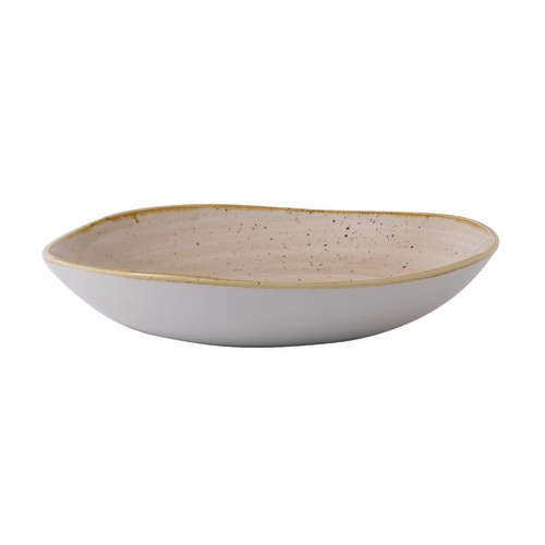 Churchill SNMSOGB11 Stonecast Round Trace Bowl, 9-7/8", Nutmeg Cream