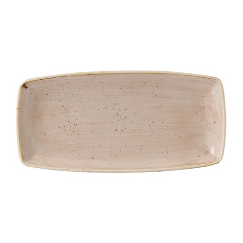 Churchill SNMSOP111 Stonecast Oblong Plate, 11-3/4"X6", Nutmeg Cream