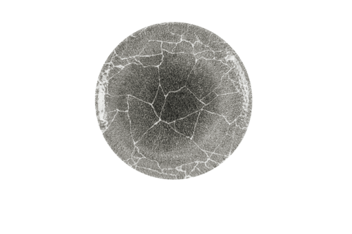 Churchill KRBKEV111 Kintsugi Coupe Plate, 11-1/4", Quartz Black (Case of 12)