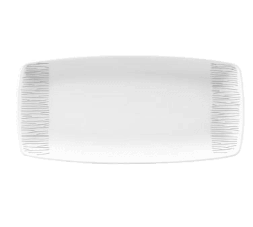 Churchill WHBALO111 Bamboo Oblong Plate, 11-3/4"X6", White