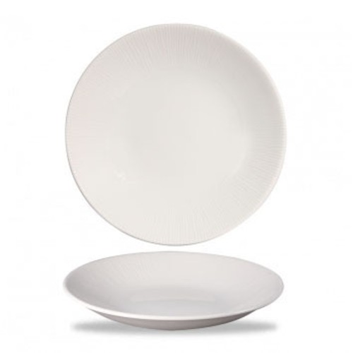 Churchill WHBALD271 Bamboo Coupe Plate, 11", White